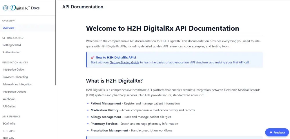 H2H DigitalRx API Documentation